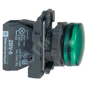 XB5AVM3 Лампа сигнальная Ø22мм 230/240V зеленая (уп.5/150шт.) Schneider Electric XB5AVM3 - фото 623215