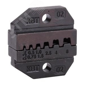 69958 "Профи" МПК-02 Матрица для опрессовки втулочных наконечников (уп.10шт.) КВТ (Россия) 69958 - фото 623282