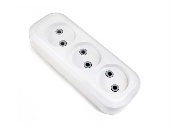 У3-О 3-местная б/заз., 250В 10А Колодка (уп.30шт.) LUX 4606400416586 - фото 623317