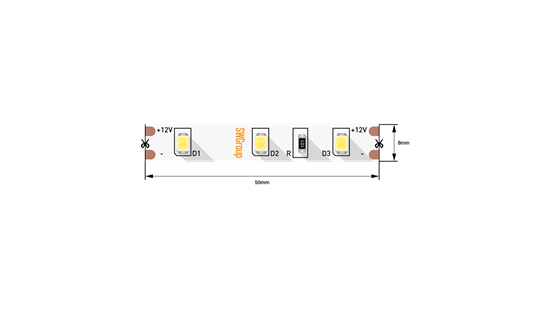 007259 SWG260-12-4.8-WW-M Лента светодиодная со скотчем 3М стандарт 2835, 60LED/м, 4,8Вт/м, 12В , IP20, Цвет: Теплый белый, катушка 5м. SWG 007259 - фото 623331