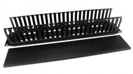 CM-2U-PL-COV Кабельный организатор пластиковый с крышкой, 19", 2U Hyperline CM-2U-PL-COV - фото 623356