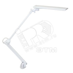 000000000347 Сириус С16С белый LED 6,5w сенсорный выключатель струбцина 2 звена Светильник настольный (уп.10шт.) Трансвит (Россия) 000000000347 - фото 623365