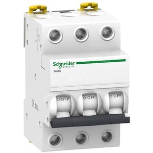 A9K24306 Acti 9 Выключатель автоматический 3п 6А C iK60N 6кА (уп.4/44шт.) Schneider Electric A9K24306 - фото 623612