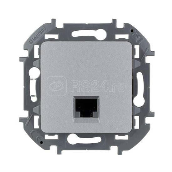 673827 Inspiria RJ45 Информационная розетка RJ45 Cat. 5е UTP 1 выход, алюминий (уп.10шт.) Legrand (Российская Федерация, Франция) 673827 - фото 623680