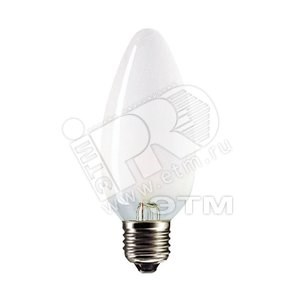 05646750 PHILIPS Stan 40W E27 230V B35 FR Лампа накаливания декоративная свеча матовая (уп.100шт.) 056467 - фото 623735