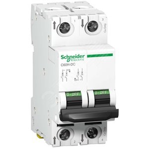 A9N61524 Acti 9 Выключатель автоматический 2п 4А С C60H-DC 500В DC 20кА Schneider Electric A9N61524 - фото 623774