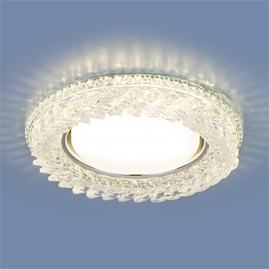 3024 GX53 CL прозрачный Встраиваемый точечный светильник с LED подсветкой Elektrostandard 3024 GX53 CL прозрачный - фото 623824