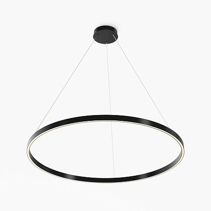 MOD058PL-L54BK Коллекция Modern серия Rim Светильник подвесной 3000-4000К 60Вт черный Maytoni Elegant MOD058PL-L54BK - фото 623853