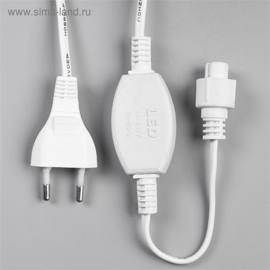 1080323Шнур питания для гирлянд "Занавес" до 8000 LED, 220V, Н.Б. 2W, для мульти, фикс., мерцание 1080323 - фото 623953