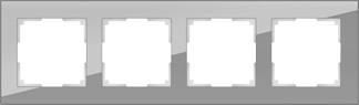 WL01-Frame-04 Рамка на 4 поста, серая, стекло (уп.5шт.) Favorit WERKEL a030778 - фото 624115