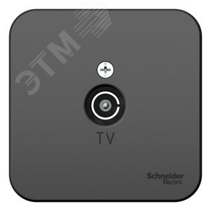BLNTA000016 Blanca Розетка TV телевизионная оконечная, с изолирующей пластиной, антрацит (уп.18шт.) Systeme Electric (Россия) BLNTA000016 - фото 624138