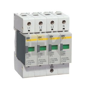 MOP20-4-D ОПС1-D 4Р In=5kA Un=230B Im=10kA Ограничитель перенапряжения (уп.30шт.) IEK® MOP20-4-D - фото 624296