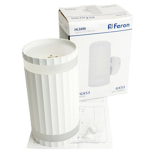 48681HL3690, 12W,  230V, 2*GX53, белый Светильник настенный FERON 48681 - фото 624306
