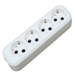 У4-Е 4-местная с з/к, 250В 16А Колодка (розетка удлинителя) (уп.40шт.) LUX 4606400416616 - фото 624327