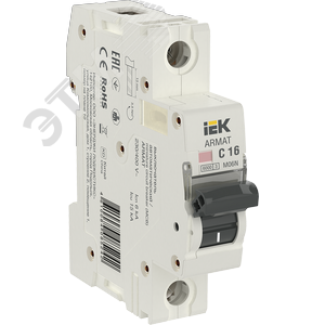 AR-M06N-1-C016 Авт. выкл. ARMAT 1Р 16А 6кА х-ка С (уп.12шт.) IEK® AR-M06N-1-C016 - фото 624418