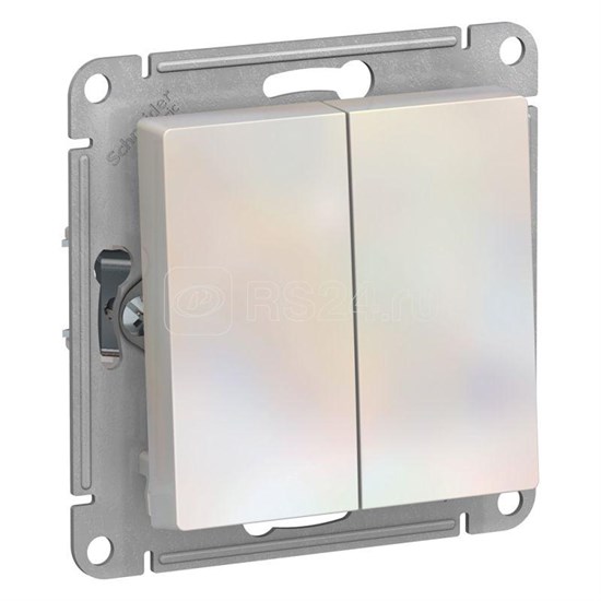ATN000465 AtlasDesign Механизм переключателя двухклавишного (сх.6/2), жемчуг (уп.10шт.) Systeme Electric (Россия) ATN000465 - фото 624443