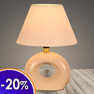 18332 BG Настольная лампа бежевый/бежевый абажур h280 1х60W E27, DIY22 Росток 988017905 - фото 624471