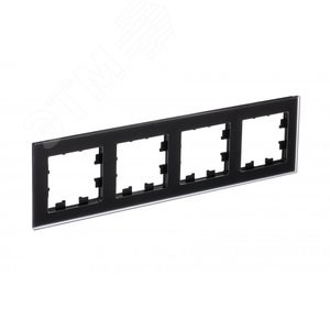 ATN331004 AtlasDesign Nature Рамка 4 поста, органическое стекло черная матовая Schneider Electric ATN331004 - фото 624556