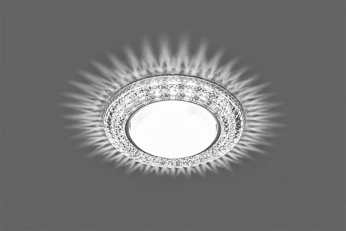 29473 CD4020 с драйвером в комплекте 20LED*2835 SMD 4000K, 15W GX53, без лампы, прозрачный, хром Светильник встраиваемый (уп.10/50шт.) FERON (Китай) 29473 - фото 624702
