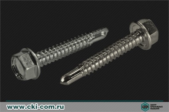 U DIN7504-K (JP76) 4.8*50 САМОРЕЗ СВЕРЛОКОНЕЧНЫЙ С ШЕСТИГРАННОЙ ГОЛОВКОЙ ЦИНК (уп.500шт.) U DIN7504-K (JP76) - фото 624784