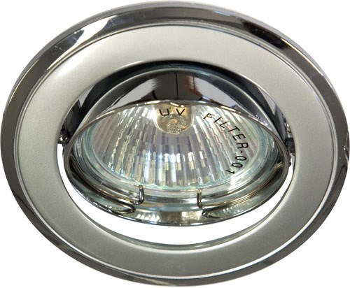 17527 301T-MR11 35W G4.0 серый-хром/ Pearl Chrome-Chrome Светильник ВЫВЕДЕН ИЗ АССОРТИМЕТА 17527 - фото 624807