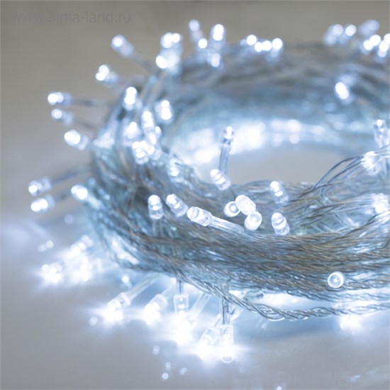 3556804 Гирлянда "Нить" 20 м, Н.С. LED-200-220V, 8 режимов, БЕЛЫЙ  3556804 - фото 624841