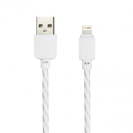 ik-512SPS white Дата-кабель USB-A штекер -8pin штекер Apple, Silicone Spiral 1м белый  SmartBuy 4690626071025 - фото 624967