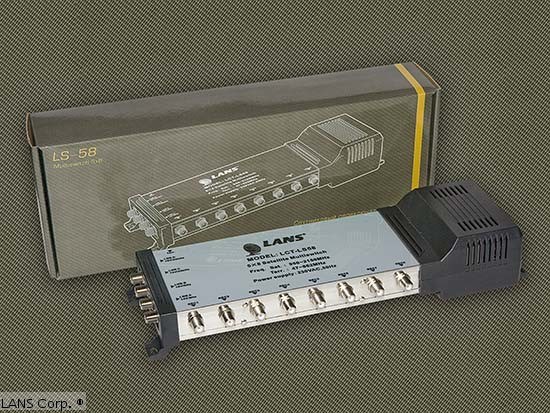 LANS LS 58 Переключатель 5 х 8 с ТВ входом, активный 704181 - фото 625140