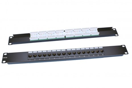 PP3-19-16-8P8C-C5E-110D/PP-19-16-8P8C-C5e-110D Патч-панель 19", 1U, 16 портов RJ-45, Cat. 5e, Dual IDC, ROHS, цвет черный Hyperline PP3-19-16-8P8C-C5E-110D-1 - фото 625141