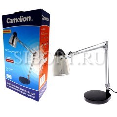 KD-036 серебро+черный (230V 11W E14) Camelion  светильник наст. 704243 - фото 625183