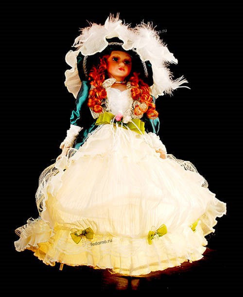 10583/1T (3015) зеленая DOLL Natali Kovaltseva Настольная лампа kid's, 1 x E27, 40W, + подставка 10583/1T - фото 625213