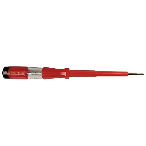 32861 TST500-1 Тестер напряжения контактный 100-500V, 12*200 мм, красный, Stekker 32861 - фото 625231