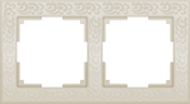 WL05-Frame-02-ivory Flock Рамка на 2 поста слоновая кость ВЫВЕДЕНА ИЗ АССОРТИМЕНТА a028983 - фото 625267