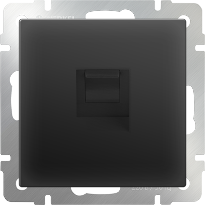 WL08-RJ-11 Телефонная розетка RJ-11, черная матовая (уп.5шт.) Werkel™ a029855 - фото 625395