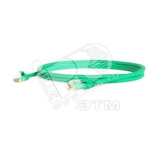 PC-LPM-UTP-RJ45-RJ45-C5e-2M-LSZH-GN/PC-SPM-UTP-RJ45-RJ45-C5e-2M-GN Патч-корд UTP, Cat.5e, LSZH, 2м, стандартный разъем, зеленый (уп.10шт.) Hyperline PC-LPM-UTP-RJ45-RJ45-C5e-2M-LSZH-GN - фото 625447