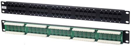 PP-19-50-8P8C-C5-110D Патч-панель 19'' (1U), 50 портов RJ-45, категория 5, Dual IDC (2 пары на порт) PP-19-50-8P8C-C5-110D - фото 625457