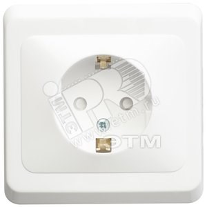 PC 16-004B ЭТЮД Розетка 1 гнездо с заземлением и шторками белая (уп.20шт.) Schneider Electric PC16-004B - фото 625662