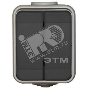 451509 Aqua-TOP Выключатель двухклавишный серый IP44 (уп.10шт.) Schneider Electric ВЫВЕДЕН ИЗ АССОРТИМЕНТА 451509 - фото 625698