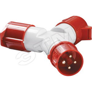 PAS22-016-4/TS1012-214 Адаптер двухлучевой ССИ-1012-214 3Р+РЕ 16А 380-415В IP44 (уп.5шт.) IEK® PAS22-016-4 - фото 625750