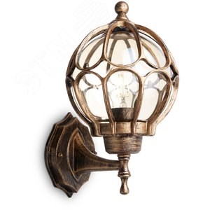11349 PL3701 60W 230V E27 IP44 черное золото Светильник садово-парковый (уп.6шт.) FERON (Китай) 11349 - фото 625786