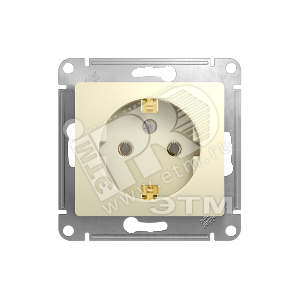 GSL000243 Glossa Механизм розетки 1 гнездо с заземлением, бежевая (уп.20шт.) Systeme Electric (Россия) GSL000243 - фото 625884