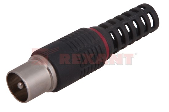 FD 05-2042/2427 Разъем штекер TV без пайки (черный) (уп.100/2500шт.) REXANT FD 05-2042 - фото 625912