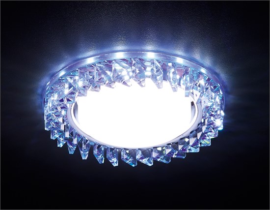 G255 PR/WH хром/перламутровый хрусталь/MR16+3W(LED WHITE) Светильник встраиваемый (уп.30шт.) G255 PR/WH хром/перламутр - фото 625973