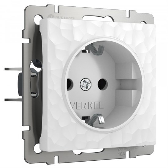 W1271001 Hammer Механизм розетки 1 гнездо с заземлением, белая (уп.10шт.) Werkel™ a052018-1 - фото 625986