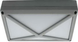 FS53PSECS Ecola GX53 LED B4157S светильник накладной IP65 матовый Прямоугольник/Пирамида алюмин. 2*GX53 Серый  FS53PSECS - фото 625991