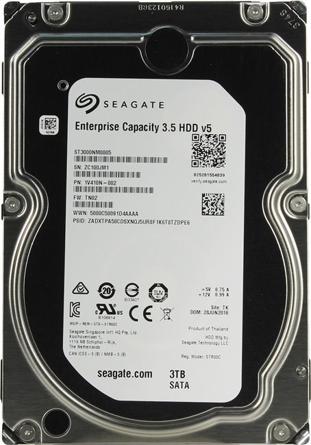 HDD Sata-III Seagate Original 3000Gb Enterprise Capacity (7200pm) 128Mb 3.5" (ST3000NM0005) ST3000NM0005 - фото 625993