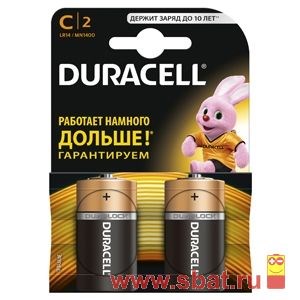 MN 1400/LR14/343 BL2 1,5V C Элемент питания (бл.2шт.) Duracell MN 1400/LR14/343 - фото 626070