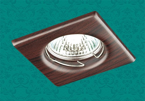 369718 NT12 157 темное дерево Встраиваемый НП IP20 GX5.3 50W 12V WOOD 369718 - фото 626255