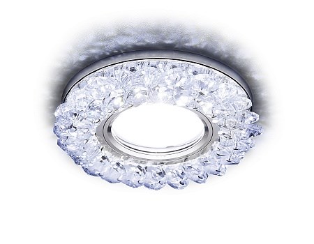 S701 CL/CH/CLD хром/прозрачный MR16+3W(LED COLD) Светильник встраиваемый (уп.50шт.) Ambrella Light 4627125082382 - фото 626438