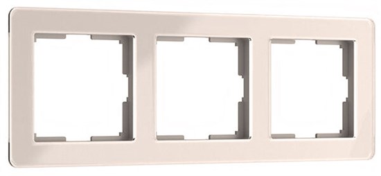W0032743 Acrylic Рамка на 3 поста, айвори (уп.10шт.) Werkel™ a060539-1 - фото 626491